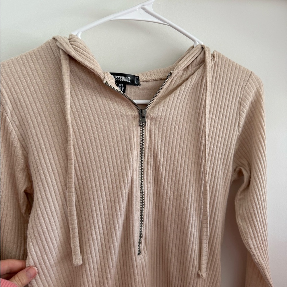 Missguided Ribbed Hooded Romper Size 4 - Picture 5 of 5